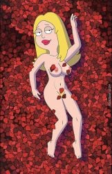 accurate_art_style american_dad blackzacek blonde_hair breasts francine_smith naked posing