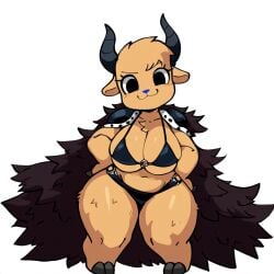 1girl 1girls 2024 2024s :3 ai_generated alternate_costume anthro beast_pirates_(cosplay) belly_button big_breasts bikini black_bikini blue_nose breasts brown_body brown_fur cleavage cold_shrike cosplay crossgender deer eyelashes female female_focus female_only fur_cape furry furry_female genderswap_(mtf) hands_on_hips horn horns mtf_crossgender navel novelai one_piece pauldrons reindeer rule63 rule_63 self_upload shortstack shoulder_pads simple_background stable_diffusion thick_thighs thighs tony_tony_chopper white_background wide_hips