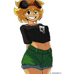 cute flora_fauna plant plant_girl plant_humanoid plantie plants_vs_zombies plants_vs_zombies:_heroes pvz pvz_heroes small_breasts solar_flare_(pvz) solo solo_female sunflower_(pvz) thick_thighs