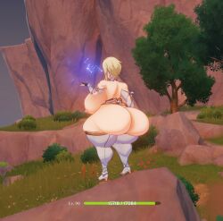 3d big_ass big_breasts dotolie3d genshin_impact huge_ass huge_breasts hyper_ass hyper_breasts lumine_(genshin_impact) mod screencap screenshot thick_thighs