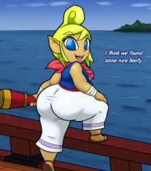 1girls alternate_version_available ass ass_focus big_ass bubble_butt dat_ass fat_ass female female_only huge_ass looking_at_viewer neronova pirate pirate_girl shortstack solo talking_to_viewer tetra the_legend_of_zelda the_wind_waker thick_thighs wind_waker