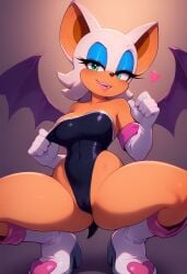 1girls ai_generated anthro bat_wings big_breasts black_leotard boots breasts cameltoe clothed clothing elbow_gloves female heart high_heel_boots leotard leotard_pull rouge_the_bat sandlecrantz_(ai_generator) seductive self_upload solo solo_female sonic_(series) sonic_the_hedgehog_(series) spoken_heart thick_thighs to