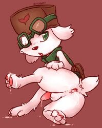 1boy anus cave_story cum cum_in_ass cum_inside eyewear glasses hat headgear jack_(cave_story) lagomorph male male_only mammal mimiga penis presenting shugowah solo video_games