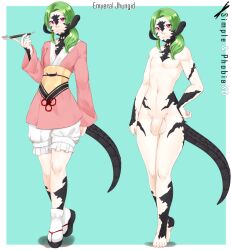 anthro au_ra character_name character_sheet crossdressing dragon dragon_horns dragon_tail femboy final_fantasy_xiv humanoid no_humans non-human non-human_only nude pipe simple-phobiaxd tagme