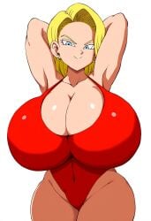 1girls ai_generated alternate_version_available android_18 blonde blonde_hair blonde_hair_female blue_eyes blue_eyes_female cameltoe ch1996art cleavage curvy dragon_ball erect_nipples female gigantic_breasts huge_areolae huge_ass nai_diffusion puffy_nipples short_hair short_hair_female stable_diffusion thick_lips voluptuous wide_hips yellow_hair