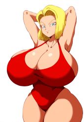 1girls ai_generated alternate_version_available android_18 blonde blonde_hair blonde_hair_female blue_eyes blue_eyes_female cameltoe ch1996art cleavage curvy dragon_ball erect_nipples female gigantic_breasts huge_areolae huge_ass nai_diffusion puffy_nipples short_hair short_hair_female stable_diffusion thick_lips voluptuous wide_hips yellow_hair