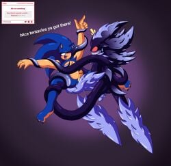 blush duo eulipotyphlan hedgehog hi_res male male/male mammal mephiles_the_dark nude sega someweirdnut sonic_the_hedgehog sonic_the_hedgehog_(series) tentacle