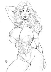 black_and_white breasts cameltoe cleavage corset curvy curvy_female curvy_figure ed_benes_studio emma_frost female hellfire_club klin_(artist) large_breasts marvel marvel_comics micro_panties panties traditional_art traditional_media_(artwork) white_queen x-men