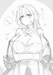 1girls 2323astronomy archetype_earth arcueid_brunestud big_breasts cleavage detached_sleeves gown huge_boobs huge_breasts large_boobs large_breasts long_hair melty_blood oppai princess sketch solo tsukihime type-moon