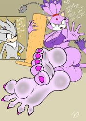 blaze_the_cat dirty_feet feet foot_fetish foot_focus silver_the_hedgehog sonic_(series) sonic_the_hedgehog_(series) zp92