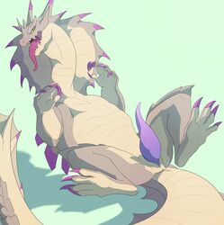 animal_genitalia anus bad_furaffinity_id bad_id blitzdrachin capcom claws dragon erection feral ivory_lagiacrus lagiacrus leviathan_(mh) male male_only monster monster_hunter monster_hunter_3_ultimate panting paws penis source_request video_games year_request