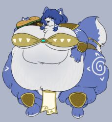 bbw belly big_belly big_breasts breasts cellulite fat fatfur fatfurfoof female furry huge_breasts krystal mexifurfoof morbidly_obese morbidly_obese_female overweight sandwich star_fox stretch_marks thick_thighs weight_gain wide_hips