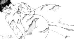 1girls ass big_ass jujutsu_kaisen line_art monochrome nude penis riding ryoumen_sukuna_(jujutsu_kaisen) scar sex tongol123 vaginal_penetration wip zenin_maki