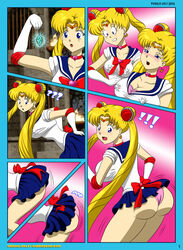 ! 1girls 2012 ? age_progression ass ass_expansion bent_over big_breasts big_butt big_nipples bishoujo_senshi_sailor_moon blonde_hair blue_eyes bra breast_expansion breasts busty cleavage clothing comic english_text erect_nipples erect_nipples_under_clothes female female_only hips human large_breasts locofuria nipple_bulge nipples page_1 page_number pale-skinned_female pale_skin panties ribbon sailor_moon shounen_jump skirt thick_thighs thighs twintails usagi_tsukino voluptuous wide_hips