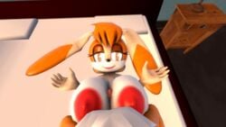 3d animated anthro areolae breasts canine darksorm duo erect_nipples erection female fox huge_breasts lagomorph large_breasts male mammal mature_female nipples nude paizuri penis pov rabbit sex sonic_(series) straight tails vanilla_the_rabbit