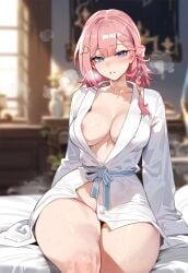 1girls ai_generated artstyle_imitation asta_(honkai:_star_rail) blue_eyes breasts female floox hi_res honkai:_star_rail honkai_(series) light-skinned_female light_skin long_hair medium_breasts pink_hair stable_diffusion thiccwithaq_(ai_style) thick_thighs wide_hips