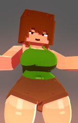1girls 3d alex_(minecraft) bed bed_sheet blush breasts clothing coresvoid curvy curvy_body curvy_female curvy_figure digital_media_(artwork) female female_only hi_res horny horny_female huge_breasts human humanoid mine-imator minecraft open_mouth posing shadow smooth_skin solo square_head tan_skin tanned tanned_skin thick_thighs thigh_highs thighs wide_hips