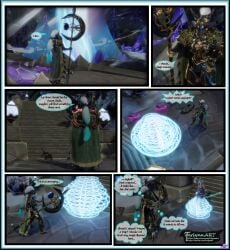 3d comic comic_page comic_panel dragon female ferlynn night_elf sindragosa story world_of_warcraft