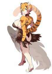 big_ass big_breasts breasts bubble_butt cleavage feline female furry huge_ass huge_breasts mx99926 sideboob thick_thighs tiger tiger_girl waai_fu_(arknights) wide_hips