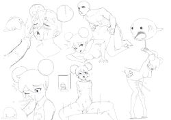 blobby_and_friends blobby_the_blobfish blowjob closed_eyes cowgirl_position cum_in_mouth doggy_style faceless_male female hao-0 lily_(blobby_and_friends) line_art multiple_scenes tied_up