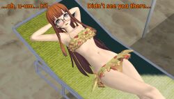 atlus beach female ofugh persona persona_5 sakura_futaba swimsuit xnalara