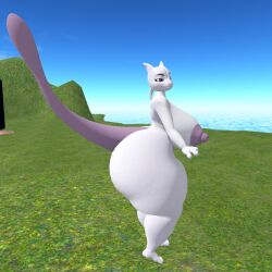 big_ass big_breasts breasts bubble_butt female ferialexonar furry huge_ass mewtwo nintendo nipples pokemon pokemon_(species) tagme thick_thighs wide_hips