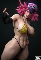 1girls 2024 3d 3d_(artwork) artist_logo artist_signature big_breasts bikini blue_eyes breasts capcom color colored fanart femme_fatale final_fight full_color hagiwara_studio hair huge_breasts large_breasts light-skinned_female light_skin mature_female milf pink_hair poison_(final_fight) street_fighter video_game video_game_character video_game_franchise video_games voluptuous voluptuous_female