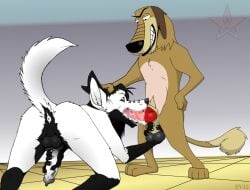 blowjob canine dangerdoberman dukey feral_on_feral gay johnny_test_(series) male male/male