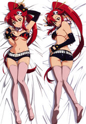 curvy dakimakura female multiple_views pillow red_hair takamura_kazuhiro tengen_toppa_gurren_lagann thighhighs yoko_littner