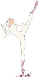 2015 anus ass ballerina ballet ballet_slippers breasts female gem_(species) ksuriuri long_arms long_legs naked_footwear naked_with_shoes_on nude pale_skin pearl_(steven_universe) pussy shoes short_hair sleekette slim_figure slim_girl slim_legs solo steven_universe thin_arms thin_female thin_legs tiptoes