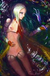 bloodborne doll doll_joints female fromsoftware ikelag nude nude_female painting_(artwork) plain_doll silver_hair water