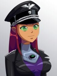 1female 1girl 1girls big_boobs big_breasts boobs breasts dc dc_comics dcau female female_only green_eyes koriand'r leather leather_clothing meme military military_cap military_clothing military_hat military_jacket military_uniform nazi_imagery perky_breasts perky_tits ravenravenraven red_hair redhead redhead_female redheaded_female shitpost starfire starfire_(teen_titans) tamaranean tan_body tan_skin teen_titans tits