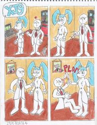 anon ass captain-cheto cartoon_network comic computer heart jenny_wakeman machine mammal misty_(mlaatr) my_life_as_a_teenage_robot necktie nipples nude parody punch pussy rat robot rodent screw_nipples text traditional_media_(artwork) xj-9