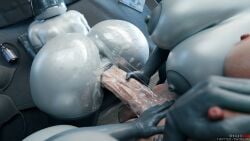 1futa 3d 3d_(artwork) android big_ass big_breasts bioware edi femshep futa_on_female futanari futashep mass_effect multiple_girls red_hair rigid3d voluptuous voluptuous_female