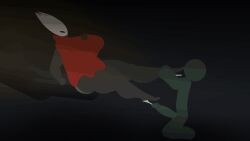 andromorph animated anthro arthropod artist_yralop21 bodily_fluids duo female feral genital_fluids hollow_knight_(franchise) hornet_(hollow_knight) insect intersex male male/female penetration precum stick_figure team_cherry urethra urethral urethral_penetration