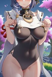 kujou sara from genshin impact by lunealter