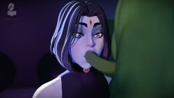 1boy 1boy1girl 1girls 3d 3d_animation animated artist_logo artist_name audible_ejaculation audible_internal_cumshot audio beast_boy blowjob choker cum cum_swallow dc_comics dubious_consent fellatio female ferdafs green_body green_skin ignoring irritated irrumatio jewelry longer_than_30_seconds open_mouth oral oral_creampie oral_sex penis penis_in_mouth purple_hair raven_(dc) shorter_than_two_minutes sound straight swallowing_cum tagme teen_titans video