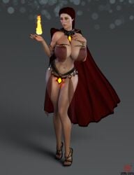 1girls 2019 3d a_song_of_ice_and_fire aesmadaeva37 big_breasts breasts female female_only game_of_thrones huge_breasts melisandre nipples nipples_visible_through_clothing red_hair solo translucent_clothing