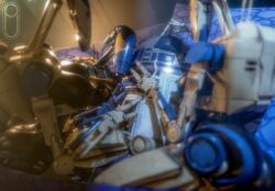 star_wars r2-d2 b1_battle_droid oom-10 robot robot_girl laying_on_bed caressing worship orgy pickle_juice cuddling robot_humanoid astromech_droid harem nipples ass tagme 3d