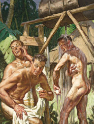 1944 artist_request gay male male_only original postcard tagme textless traditional_media