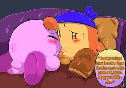 ballsack bandana_waddle_dee blowjob kirby kirby_(series) nintendo penis waddling_head