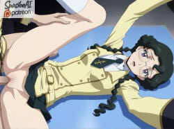 1boy 1girl :o ai_generated arms_up ashford_academy_school_uniform belt black_hair blazer blue_eyes blush bottomless braid breasts buttons clitoris clothed_sex clothes_lift code_geass double-breasted doughnut_hair_bun from_above glasses green_hair green_necktie hetero jacket kneehighs leg_grab leg_lift leg_up long_hair long_legs long_sleeves looking_at_viewer lying male_pubic_hair miniskirt missionary necktie nina_einstein no_panties on_back open_mouth outstretched_arms penis pleated_skirt pov pubic_hair purple_eyes pussy rape rimless_eyewear round_eyewear school_uniform sex shirt skirt skirt_lift socks solo_focus spasibo15 spread_arms spread_legs sweat twin_braids twintails uncensored vaginal vaginal_penetration wavy_hair white_socks yellow_jacket