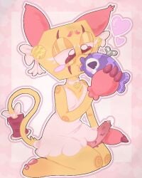anthro anthro_on_feral anthro_penetrating_feral artist_request barnaby_(dandy's_world) barnaby_wilkers blushcrunch_studio cat_dick cat_ears cat_girl cat_tail catgirl dandy's_world dandys_world domestic_cat feral fish furry huh? kissing kissing_with_tongue living_object living_toy object roblox scraps_(dandy's_world) spiky_cock toy zoophilia