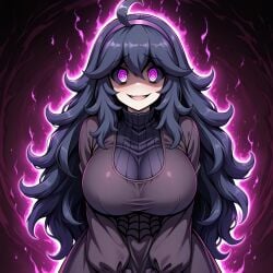 @_@ ai_generated aura brainwashed brainwashing corrupted corruption dark_sclera hex_maniac long_dress mind_control pokemon pokemon_xy purple_eyes purple_hair spiral_eyes tagme unknown_artist