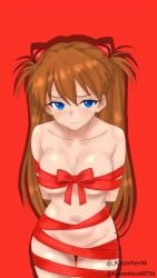 animated animated asuka_langley_sohryu big_breasts big_butt breasts gift merry_christmas neopn_genesis_evangelion tagme video