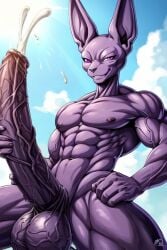 ai_generated beerus big_balls big_penis cocky69 cum dragon_ball_super excessive_size hyper_penis long_penis muscular veins_on_dick veiny_balls veiny_muscles veiny_penis