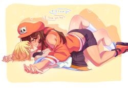 2girls ass breasts bridget female guilty_gear may_(guilty_gear) supacreamss tagme yuri