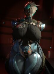 1girls 3d aoi_morohoshi coolmaster98 huge_breasts mag_(warframe) thick_thighs voluptuous voluptuous_female warframe warframe_1999