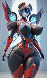 1robot_girl absurd_res ai_generated big_breasts blue_eyes breasts front_view glowing_eyes hi_res highres hourglass_figure large_breasts looking_at_viewer metallic_body nipples no_bra pussy_covered robot_humanoid roger1011 thick_thighs thighs