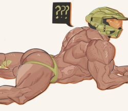 ass balls helmet jaxcian jockstrap master_chief